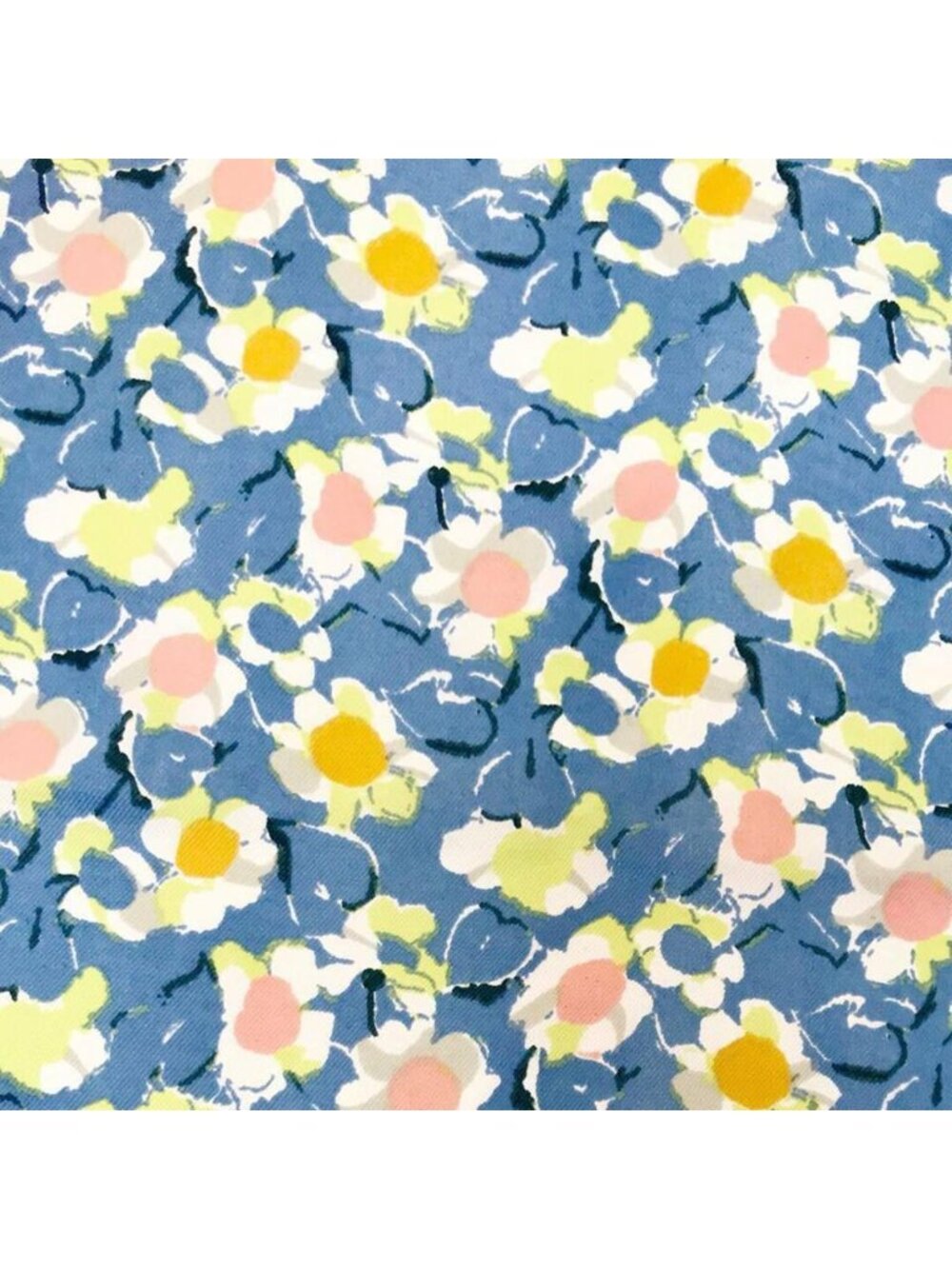 ColorPlay Floral Mini Scarf Blue Pink White 2x40 Skinny Scarf Hair Bag Accessory
